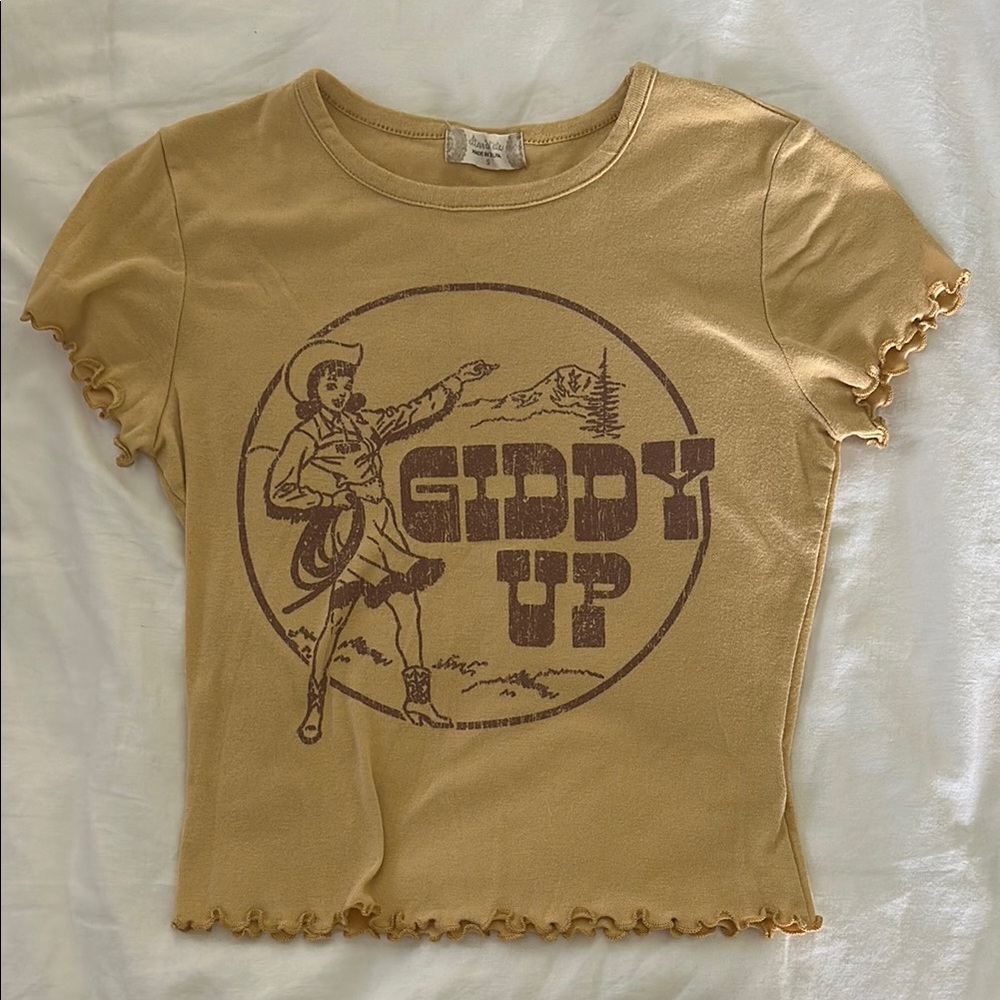Altar'd State Tan 'Giddy Up' Graphic Tee